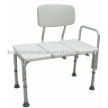 Bathroom Safety Aluminum Transfer Bench Molded Seat Adjustable Height